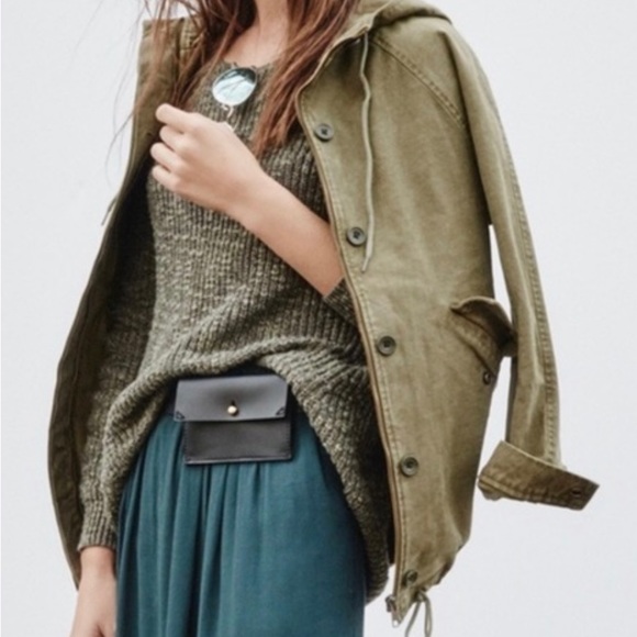 Madewell Jackets & Blazers - Madewell Brimwell Washed Army Green Hooded Parka Jacket